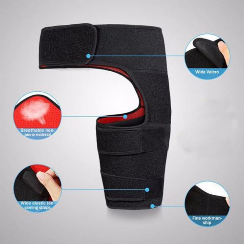Anti-muscle Strain Sports Hip Thigh Belt Black