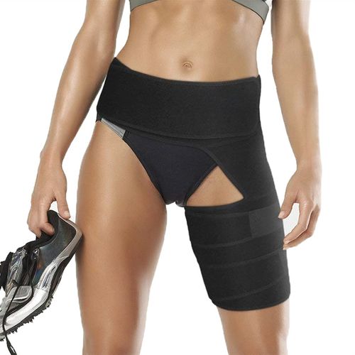 Anti-muscle Strain Sports Hip Thigh Belt Black