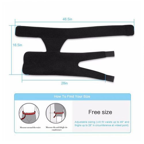 Anti-muscle Strain Sports Hip Thigh Belt Black