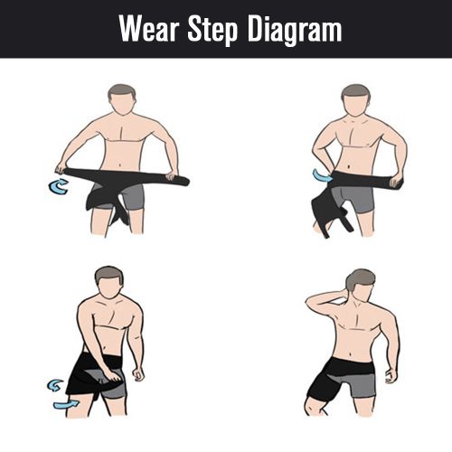 Anti-muscle Strain Sports Hip Thigh Belt Black