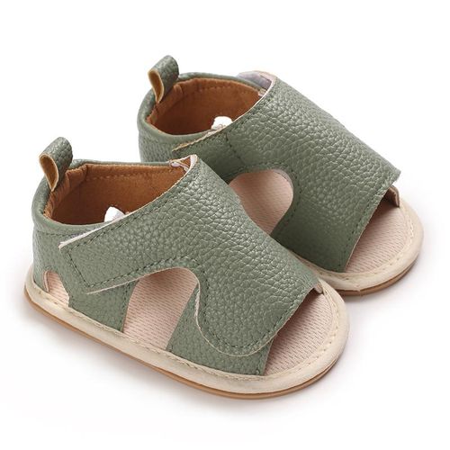 Summer 0-1 year old baby sandals for both boys and girls Velcro soft rubber sole anti slip and breathable walking shoes