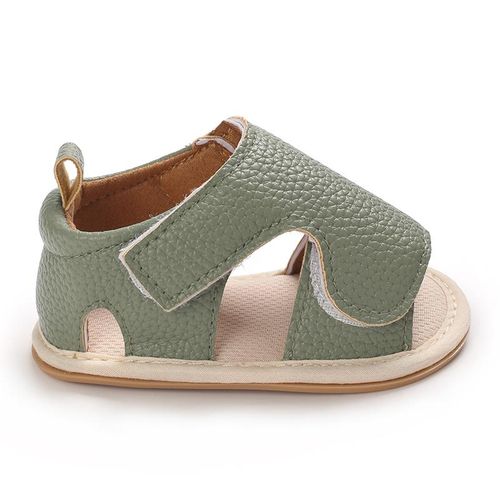 Summer 0-1 year old baby sandals for both boys and girls Velcro soft rubber sole anti slip and breathable walking shoes
