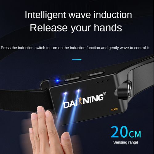 H300 Headlamp USB Waterproof COB For Running Walking Camping