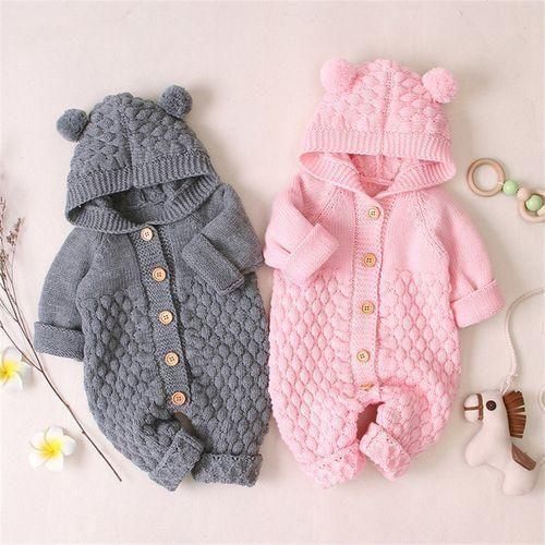 Baby Boy Girl Clothes New Born Winter Hooded Blue_6M