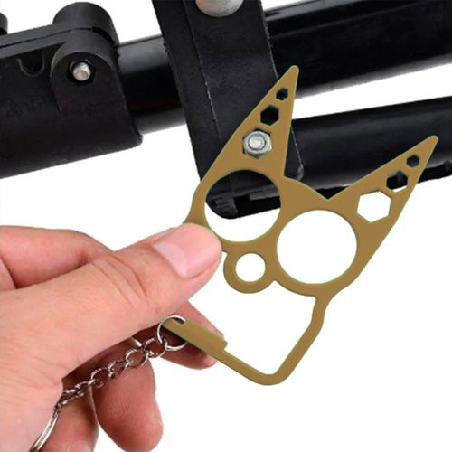 Gold Mulitfuction Outdoor Keyholder Gadgets Tools For Women
