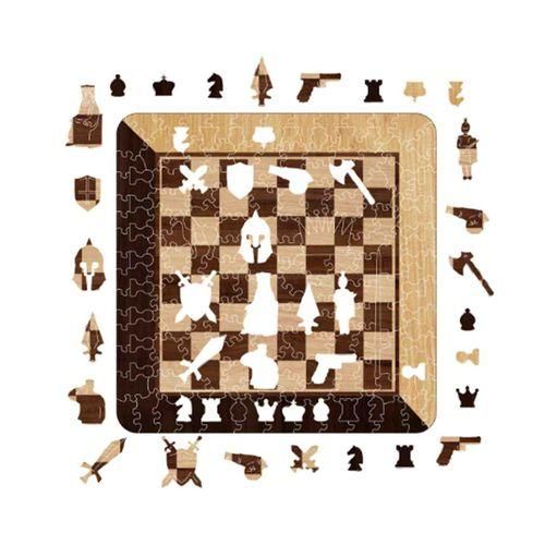 Portable Jigsaw Puzzle-Chess Board Game Mat--A3---Brown
