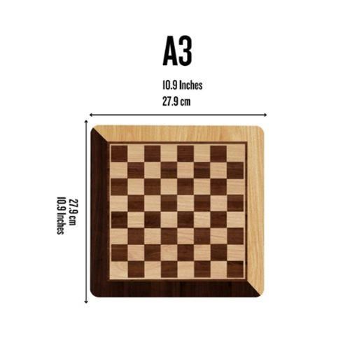 Portable Jigsaw Puzzle-Chess Board Game Mat--A3---Brown