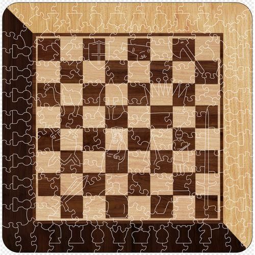 Portable Jigsaw Puzzle-Chess Board Game Mat--A3---Brown