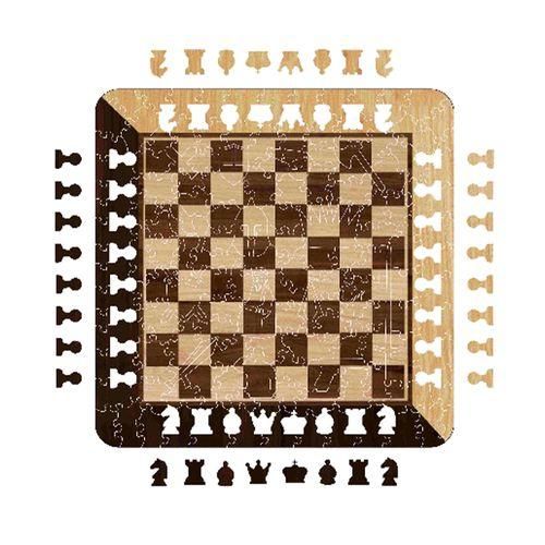 Portable Jigsaw Puzzle-Chess Board Game Mat--A3---Brown