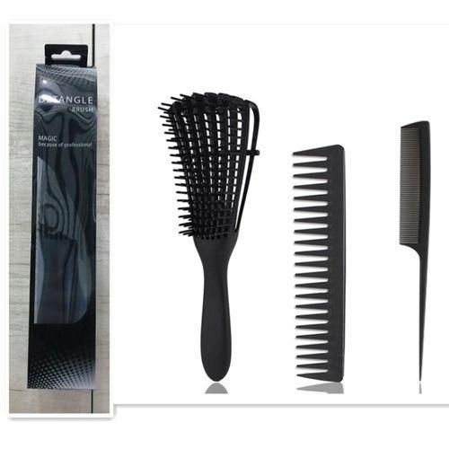 3PCS Hair Comb Set Hair Brush Plastic Combs For Home And Professional