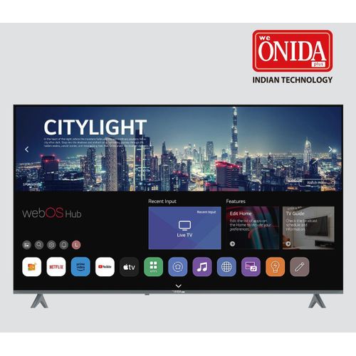 Onida Plus 50 Inch Frameless Real 4K IPS Web Os Smart TV (With Indian Technology)- Black