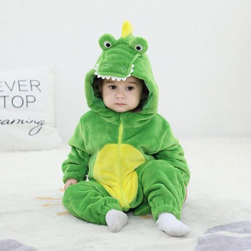 Casual Baby Overall Jumpsuit Long Sleeve Green Bodysuit Hoodie Style Outfit for Festival Party Activity Clothes