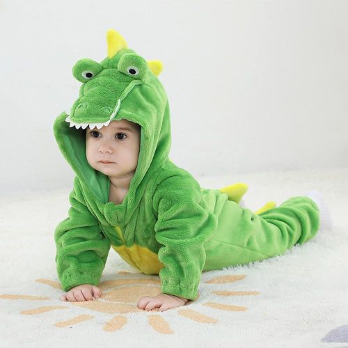 Casual Baby Overall Jumpsuit Long Sleeve Green Bodysuit Hoodie Style Outfit for Festival Party Activity Clothes