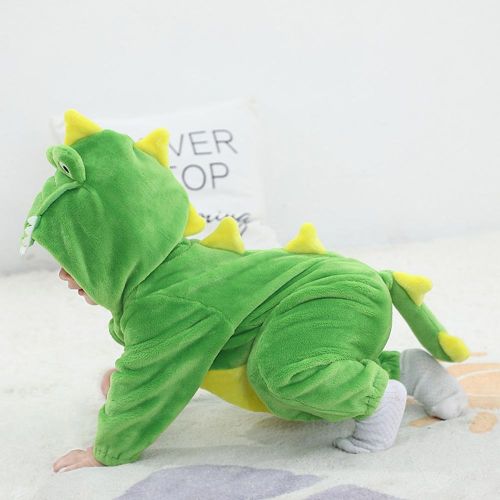 Casual Baby Overall Jumpsuit Long Sleeve Green Bodysuit Hoodie Style Outfit for Festival Party Activity Clothes
