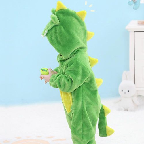 Casual Baby Overall Jumpsuit Long Sleeve Green Bodysuit Hoodie Style Outfit for Festival Party Activity Clothes