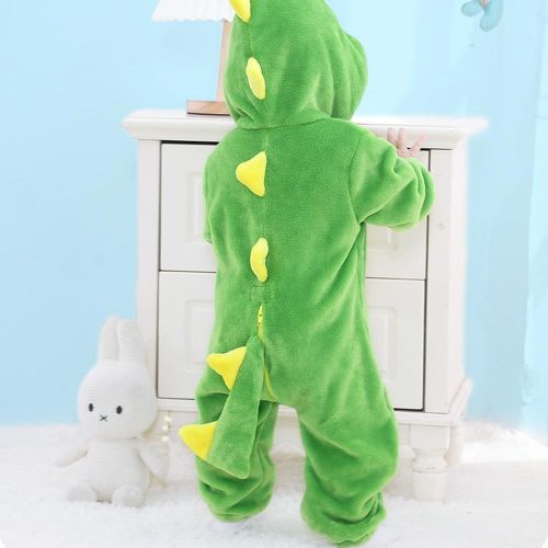 Casual Baby Overall Jumpsuit Long Sleeve Green Bodysuit Hoodie Style Outfit for Festival Party Activity Clothes