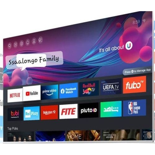 Hisense 43'' Inch Smart Ultra UHD A6 Series Premium TV, Bluetooth, Built-in WIFI, Frameless, View YouTube, Netflix ETC - Black