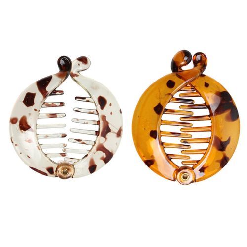 2pcs Simple Banana/  Hair Clips Grip Comb Clamp Ponytail Holder