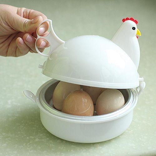 915 Generation Chicken Shaped Microwave Eggs Boiler Cooker Kitchen