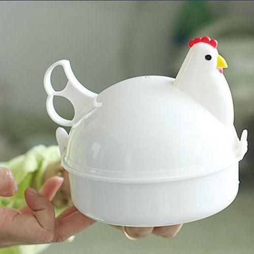 915 Generation Chicken Shaped Microwave Eggs Boiler Cooker Kitchen