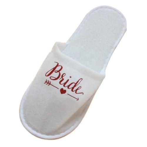 Disposable Wedding Bride Slippers Hotel   Guest Supplies Red Red