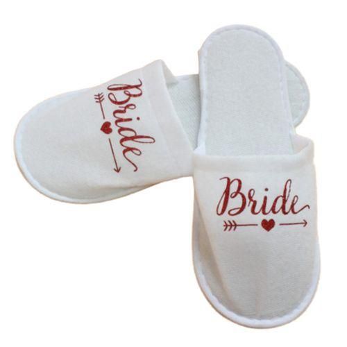 Disposable Wedding Bride Slippers Hotel   Guest Supplies Red Red