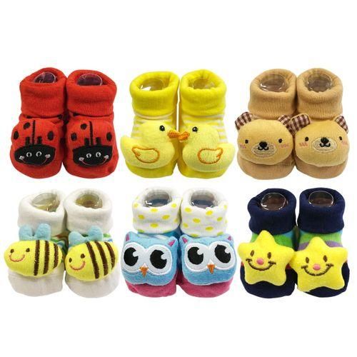 6 Pairs Baby Booties Shoe Socks