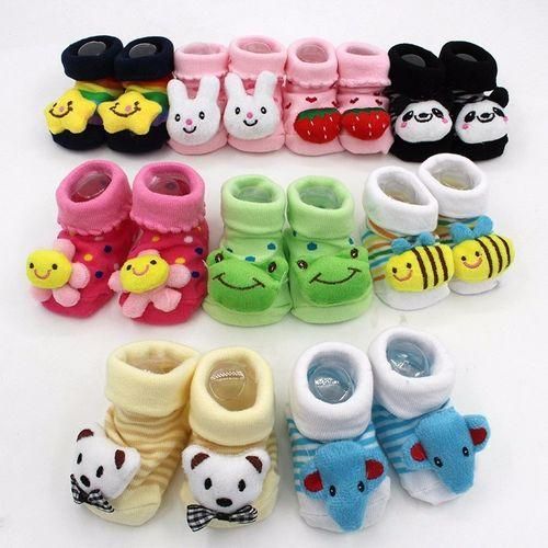 6 Pairs Baby Booties Shoe Socks
