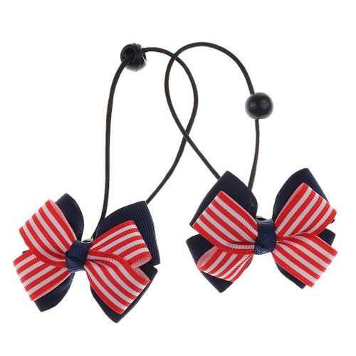 8 Piece Baby Girls Hair Bow Elastic Ties Ponytail Holders Hair Style 3