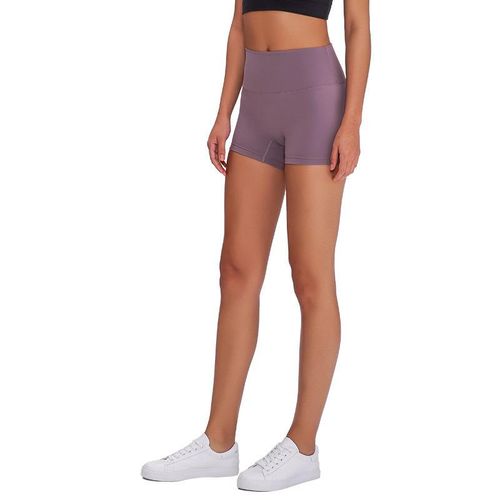 Lulu Women' Summer Sexy High Wait Peach Hip Yoga Short Running Sport Nude Tight Three piece