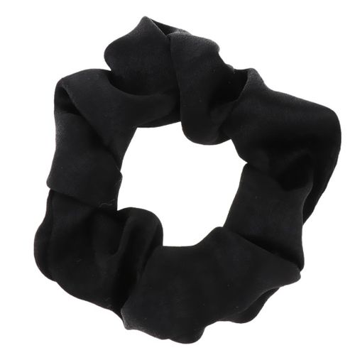 Silk Feel  Scrunchies Bow Elastic Hair Band Soft Black