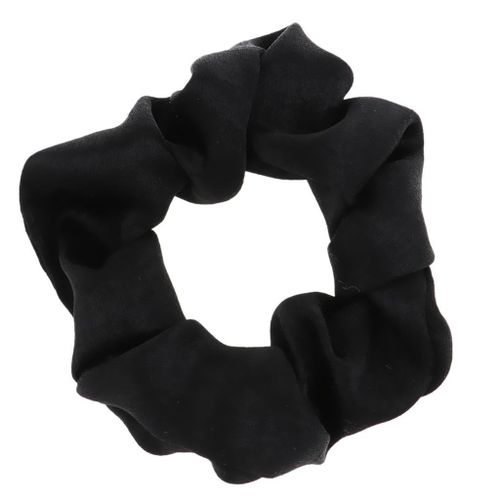 Silk Feel  Scrunchies Bow Elastic Hair Band Soft Black
