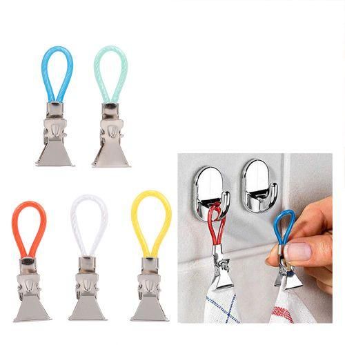 Tea Towel Clips Cloth Hanging Metal Clips Hand Towel