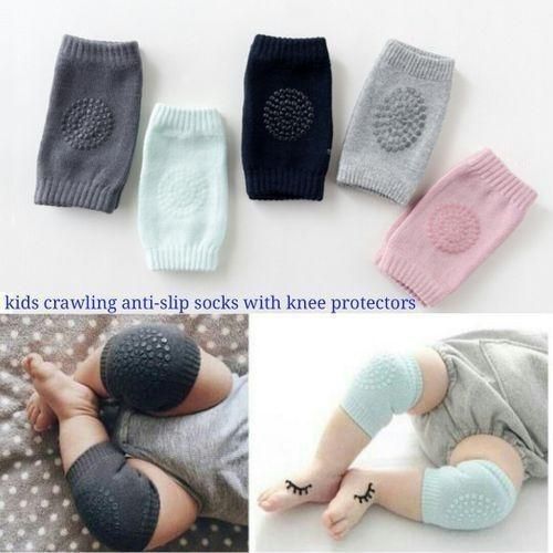 5 Pairs Baby Crawling Knee Pads, Baby Knee Protectors Socks Christmas, Halloween, Thanksgiving Day Gift 0-3 Years