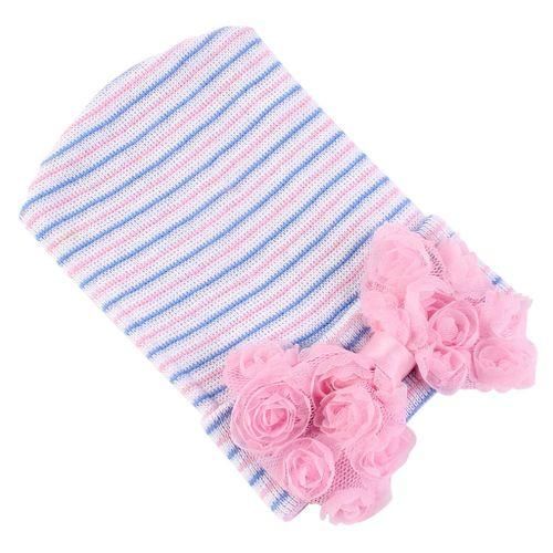 Cute   Hats Big Bow Knot  Knit Cap  , As Stripe