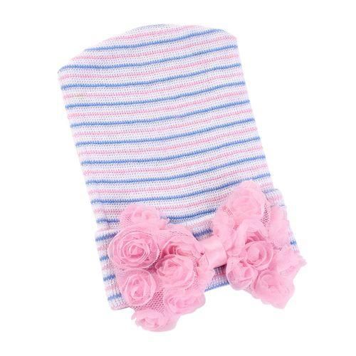 Cute   Hats Big Bow Knot  Knit Cap  , As Stripe