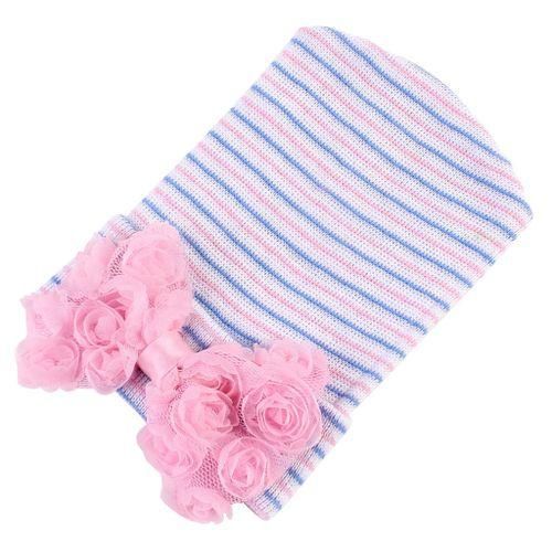 Cute   Hats Big Bow Knot  Knit Cap  , As Stripe