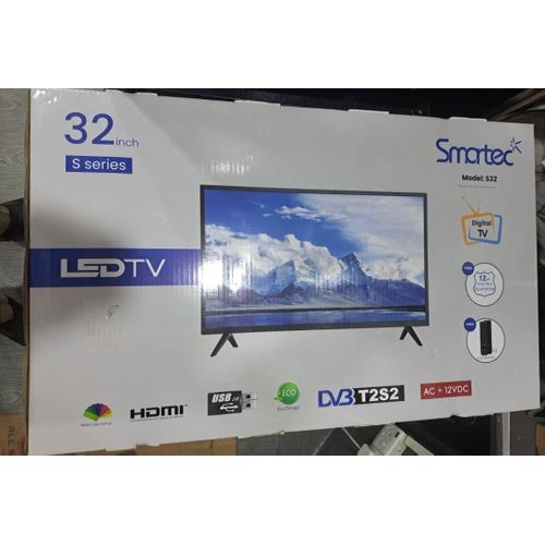 Smartec 32 Inch HD Digital Satellite Free To Air TV (AC/DC)- Black