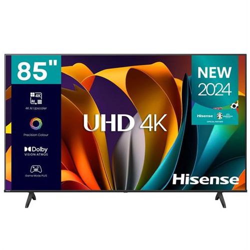 Hisense 85 Inch UHD 4K VIDAA Smart TV A Series 2024 - 3 Years Warranty