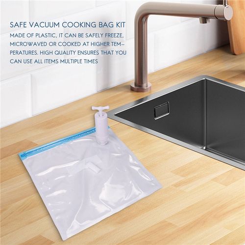 Sous Vide Bags 15Pack Reusable Electric Vacuum Food Storage