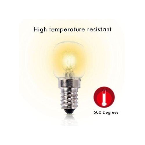 E14 High Temperature  500 Degrees 25W Halogen Bubble Ov