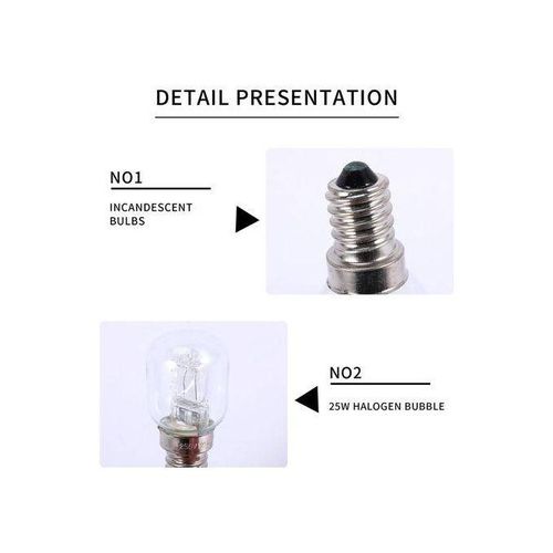 E14 High Temperature  500 Degrees 25W Halogen Bubble Ov