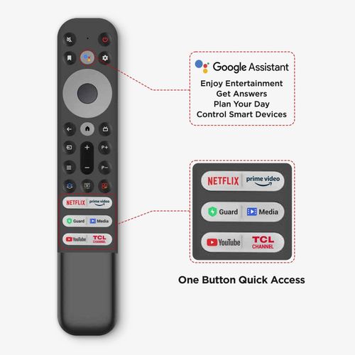 TCL 55 Inch Bezel-Less Ultra HD 4K Smart LED Google TV  Pro (Black) 3Yrs Wrnty