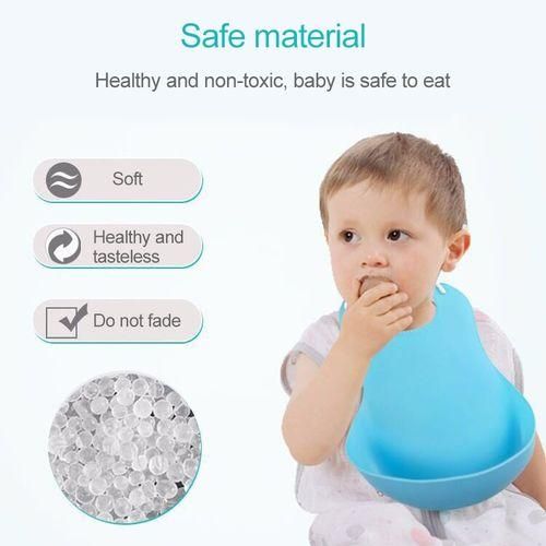 Baby Infant Toddler Waterproof Silicone Bib Infants Feeding Lunch Rollup Apron