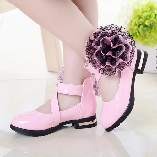 Children Kids Girl Princess Shoes PU Leather Anti-slip Breathable for Party Dancin