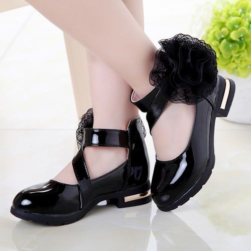 Children Kids Girl Princess Shoes PU Leather Anti-slip Breathable for Party Dancin