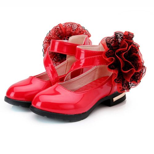 Children Kids Girl Princess Shoes PU Leather Anti-slip Breathable for Party Dancin