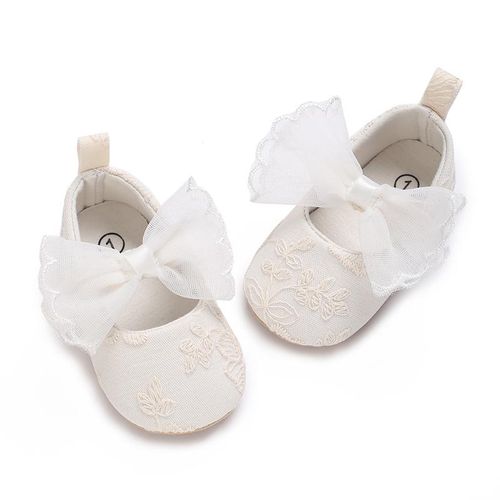 Baby Shoes For Girls Aged 0-1 Soft Rubber Soled Princess Shoes Spring And Summer Flat Cloth Shoes Fashionable And Cute Walking Shoes