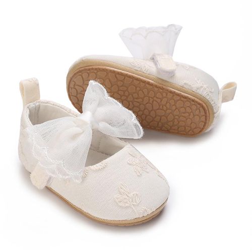 Baby Shoes For Girls Aged 0-1 Soft Rubber Soled Princess Shoes Spring And Summer Flat Cloth Shoes Fashionable And Cute Walking Shoes