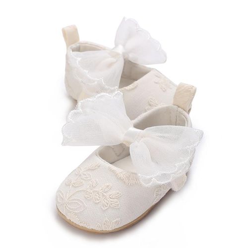 Baby Shoes For Girls Aged 0-1 Soft Rubber Soled Princess Shoes Spring And Summer Flat Cloth Shoes Fashionable And Cute Walking Shoes